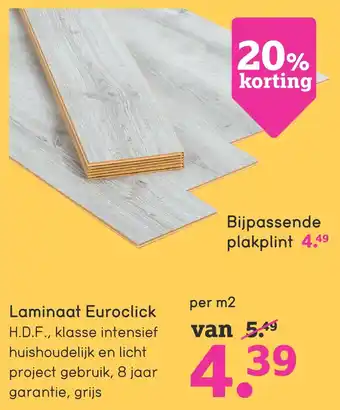 Leen Bakker Laminaat Euroclick aanbieding