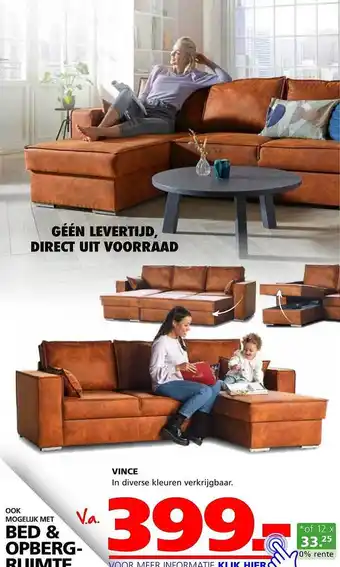 Seats and Sofas Vince hoekbanl aanbieding