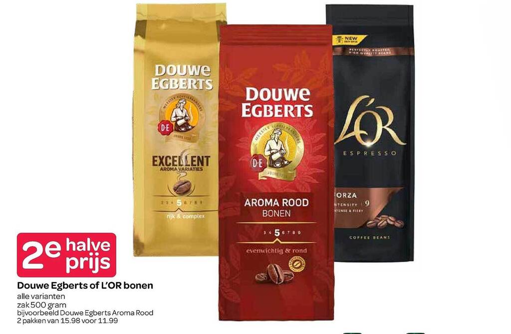 Douwe egberts of l'or bonen aanbieding bij Spar