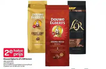 Spar Douwe egberts of l'or bonen aanbieding