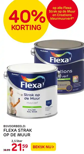 Praxis FLEXA STRAK OP DE MUUR aanbieding