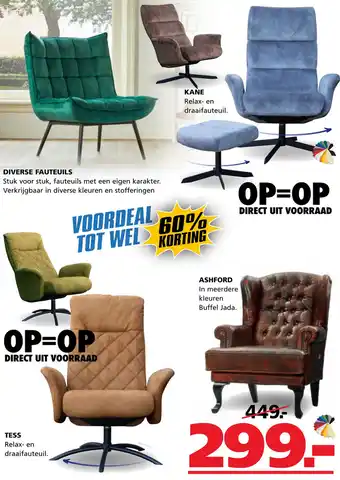 Seats and Sofas Voordeal tot wel 60% korting aanbieding