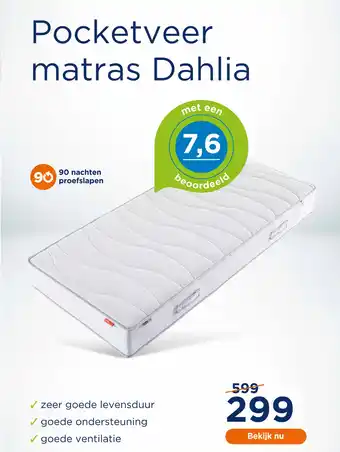 TotaalBED Pocketveer matras Dahlia aanbieding