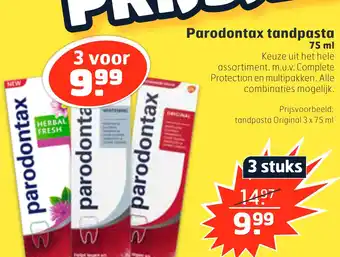 Trekpleister Parodontax tandpasta aanbieding