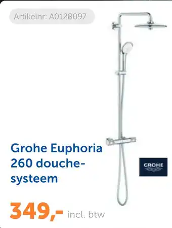 Warmteservice Grohe Euphoria 260 douche- systeem aanbieding