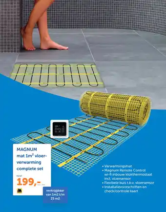 Warmteservice magnum mat  vloer- verwarming complete set aanbieding