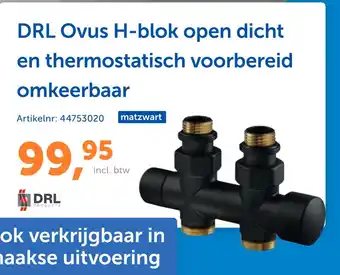 Warmteservice DRL Ovus H-blok open dicht aanbieding