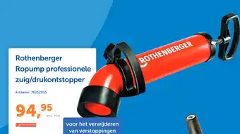 Warmteservice Rothenberger professionele zuig/drukontstopper aanbieding