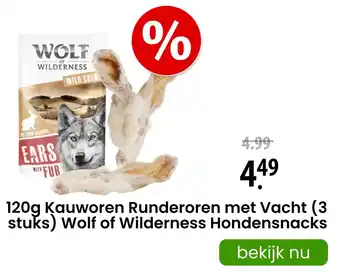 Zooplus |Kauworen Runderoren met Vacht aanbieding