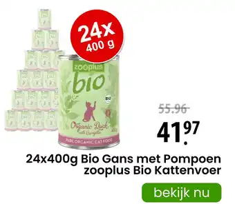 Zooplus Bio Gans met Pompoen aanbieding