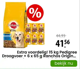 Zooplus Droogvoer + 6 x 65 g Ranchos Origin aanbieding