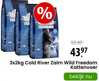 Zooplus Cold River Zalm Wild Freedom Kattenvoer aanbieding