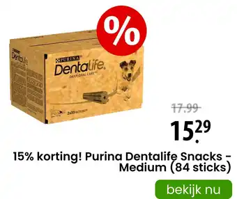 Zooplus 15% kortina! Puring Dentalife Snacks aanbieding