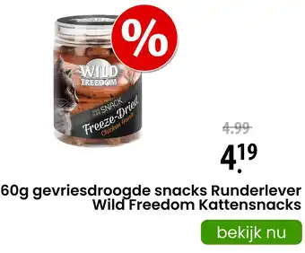 Zooplus gevriesdroogde snacks Runderlever aanbieding