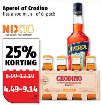 Poiesz Aperol of Crodino aanbieding