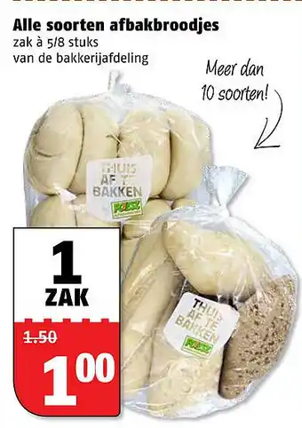 Poiesz Alle soorten afbakbroodjes aanbieding