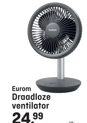 Hubo Eurom Draadloze ventilator aanbieding