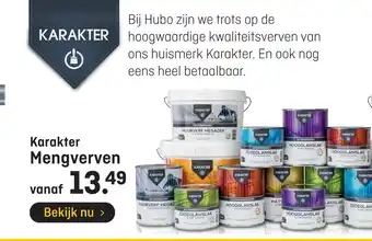 Hubo Karakter Mengverven aanbieding