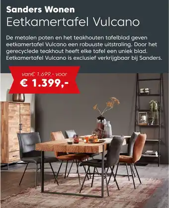 Villa Arena Eetkamertafel Vulcano aanbieding