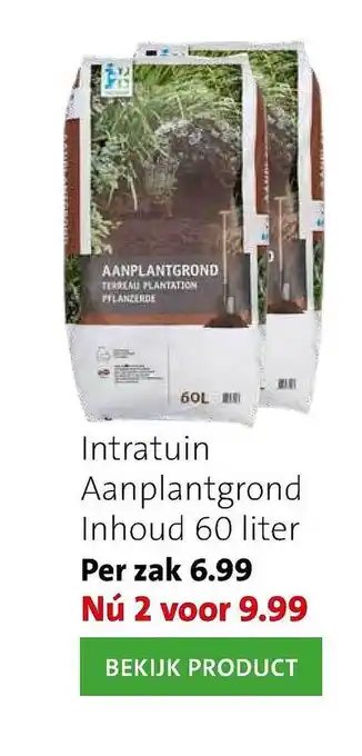 Intratuin Intratuin Aanplantgrond Inhoud 60 Liter aanbieding