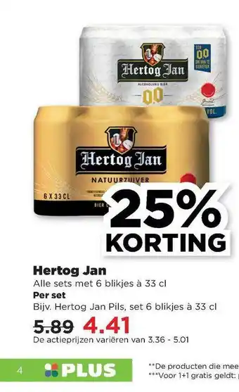 PLUS Hertog Jan 25% Korting aanbieding