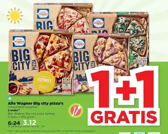 PLUS Alle Wagner Big City Pizza's 1+1 Gratis aanbieding