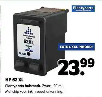 Plentyparts HP 62 XL Plentyparts Huismerk 20ml aanbieding