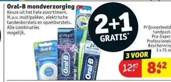 Kruidvat Oral-B Mondverzorging 2+1 Gratis 75ml aanbieding