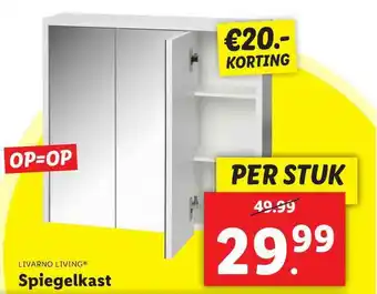 Lidl Livarno Living Spiegelkast €20.- Korting aanbieding