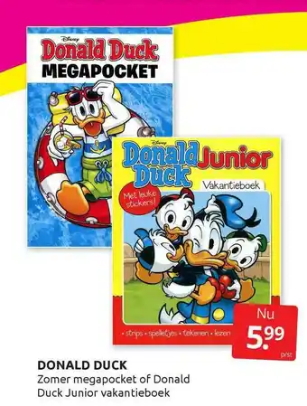 Boekenvoordeel Donald Duck Zomer Megapocket Of Donald Duck Junior Vakantieboek aanbieding