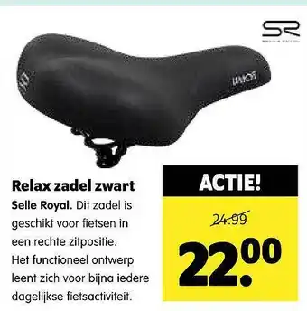 Plentyparts Relax Zadel Zwart Selle Royal aanbieding