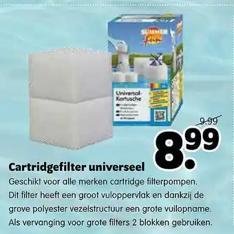 Plentyparts Cartridgefilter Universeel aanbieding