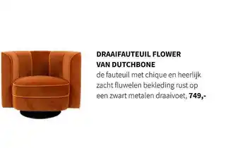 Nijhof Draaifauteuil flower van dutchbone aanbieding