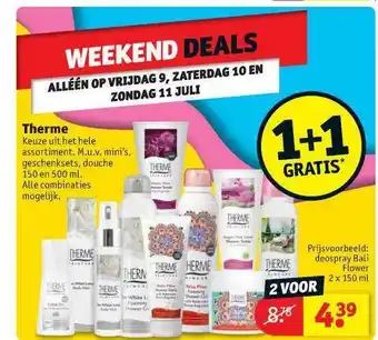 Kruidvat Therme 1+1 Gratis 150ml aanbieding