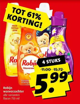 Boni Robijn Wasverzachter Tot 61% Korting 750ml aanbieding