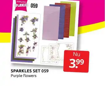 Boekenvoordeel Sparkles Set 059 Purple Flowers aanbieding