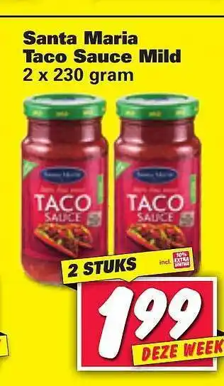 Nettorama Santa Maria Taco Sauce Mild aanbieding