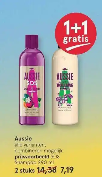 Etos Aussie Shampoo 1+1 Gratis aanbieding