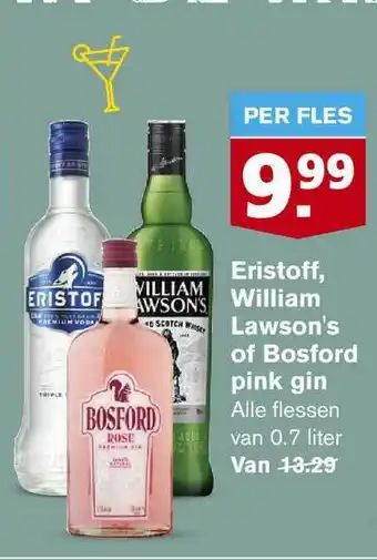 Hoogvliet Eristoff, William Lawson's Of Bosford Pink Gin aanbieding