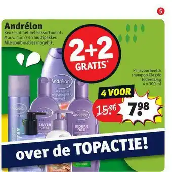 Kruidvat Andrélon 2+2 Gratis 300ml aanbieding