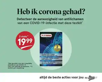 Etos Lumina Covid-19-Infectie Met Deze Testkit aanbieding