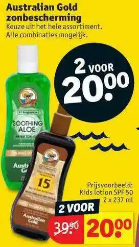 Kruidvat Australian Gold Zonbescherming 237ml aanbieding