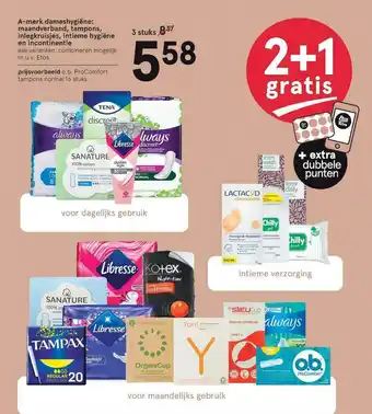 Etos A-merk Dameshygiëne: Maandverband, Tampons, Inlegkruisjes, Intieme Hygiëne En Incontinentie 2+1 Gratis aanbieding