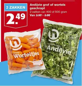 Hoogvliet Andijvie Grof Of Wortels Geschrapt aanbieding