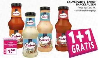 MCD Supermarkt Calvé party- en/of snacksauzen 320ml aanbieding