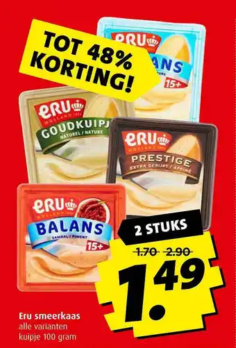 Boni Eru Smeerkaas Tot 48% Korting aanbieding