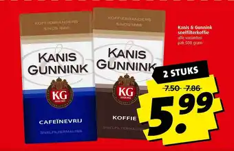 Boni Kanis & Gunnink Snelfilterkoffie aanbieding