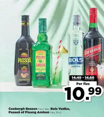 PLUS Coebergh Bessen, Bols Vodka, Passoã Of Pisang Ambon aanbieding