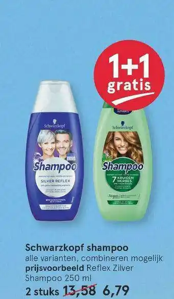 Etos Schwarzkopf Shampoo 1+1 Gratis aanbieding