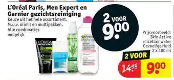 Kruidvat L'Oréal Paris, Men Expert En Garnier Gezichtsreiniging aanbieding